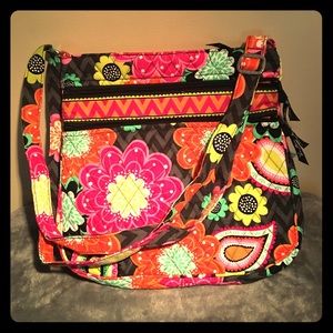 Vera Bradley Floral and Chevron Hipster Crossbody